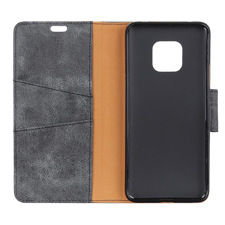 Vintage Style Split Leather Magnetic Wallet Case for Huawei Mate 20 Pro - Grey-7