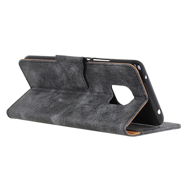 Vintage Style Split Leather Magnetic Wallet Case for Huawei Mate 20 Pro - Grey-8