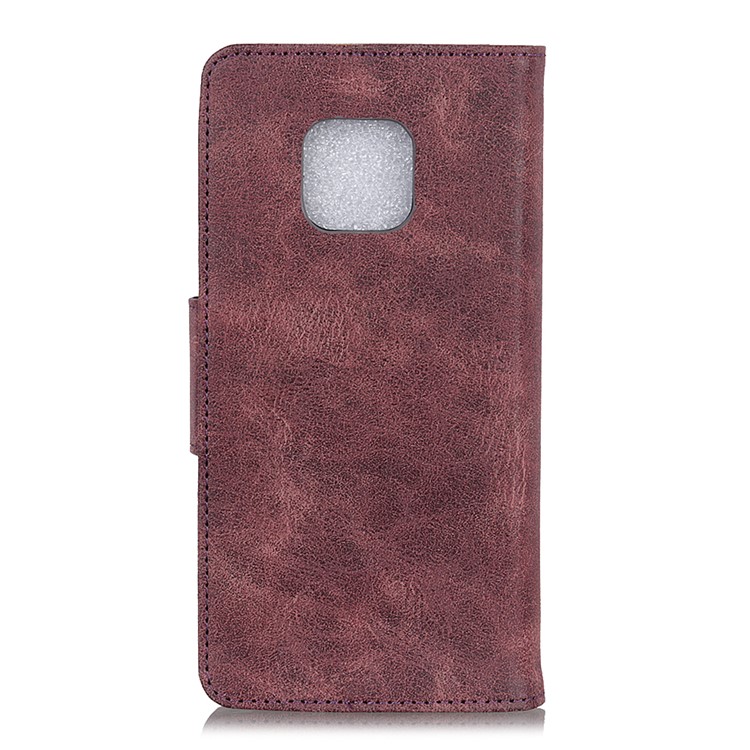 Vintage Style Split Leather Magnetic Wallet Shell for Huawei Mate 20 Pro - Wine Red-2