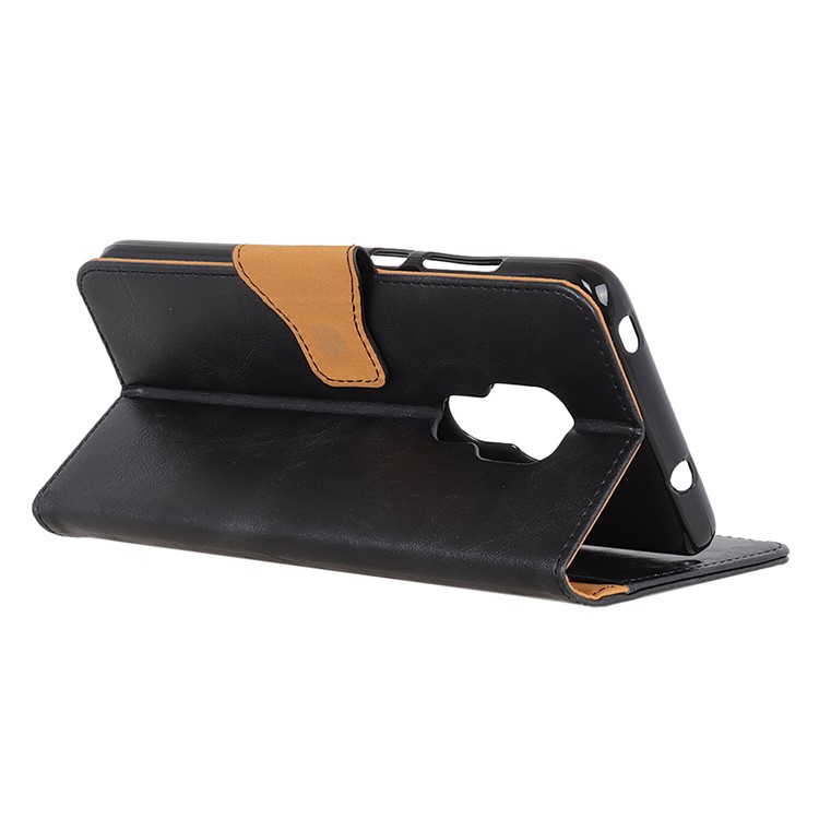 Crazy Horse Split Leather Card Holder Mobile Phone Casing for Huawei Mate 20 - Black-7