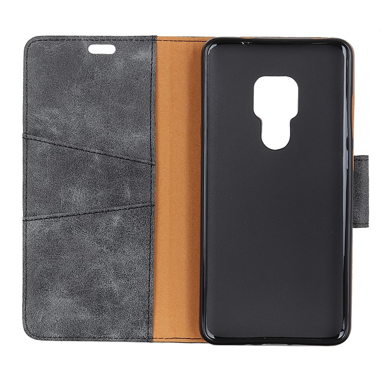 For Huawei Mate 20 Vintage Style Split Leather Stand Wallet Mobile Cover - Grey-6