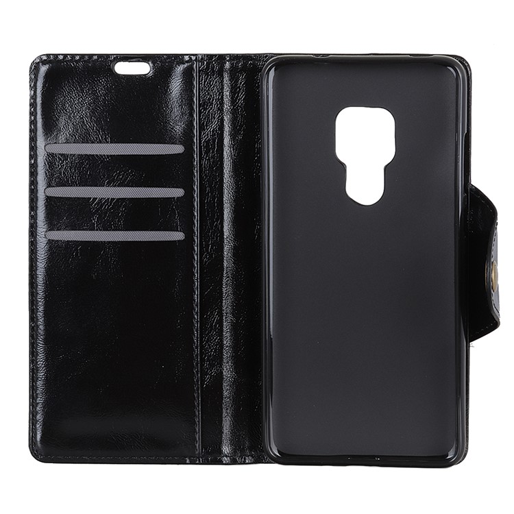 PU Leather Protection Cell Phone Case with Card Holder for Huawei Mate 20 - Black-4