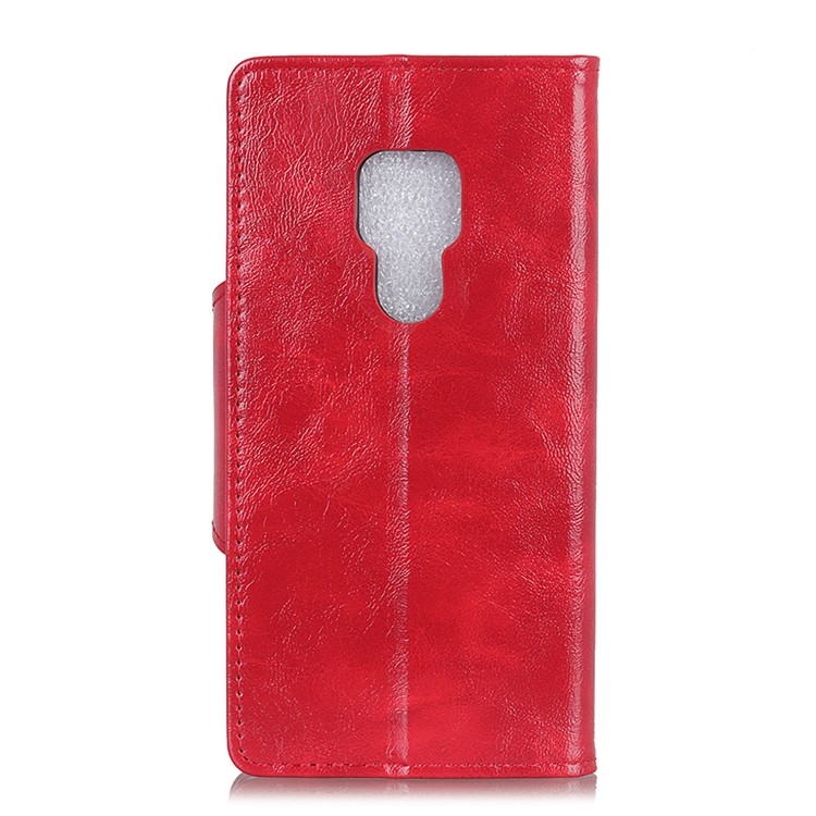 PU Leather Protection Cell Phone Shell with Card Holder for Huawei Mate 20 - Red-3