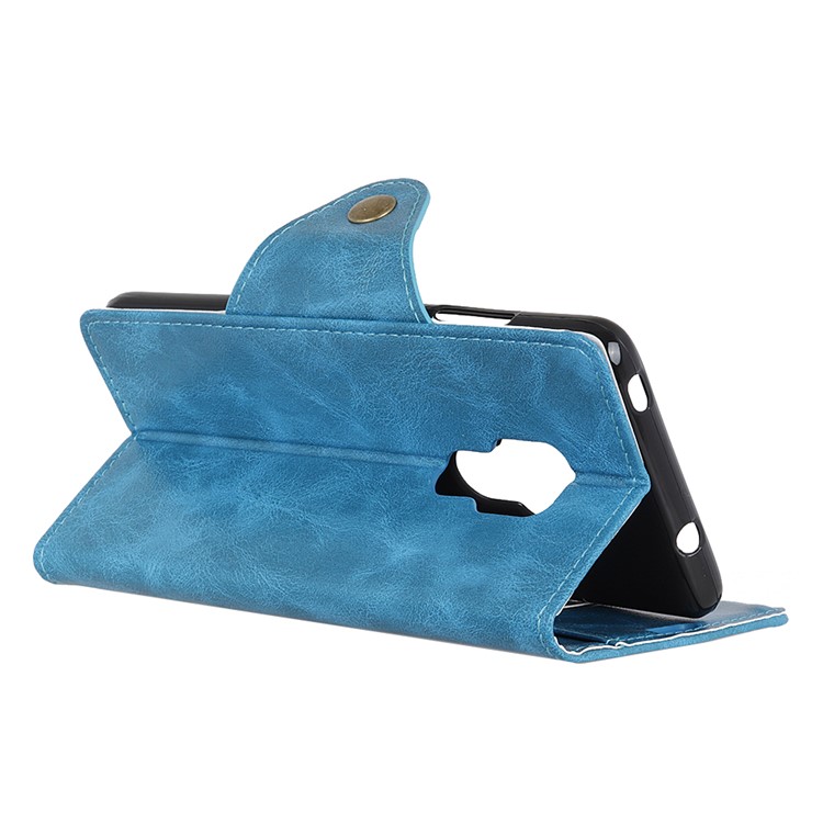 PU Leather Protection Mobile Cover with Card Holder for Huawei Mate 20 - Blue-5