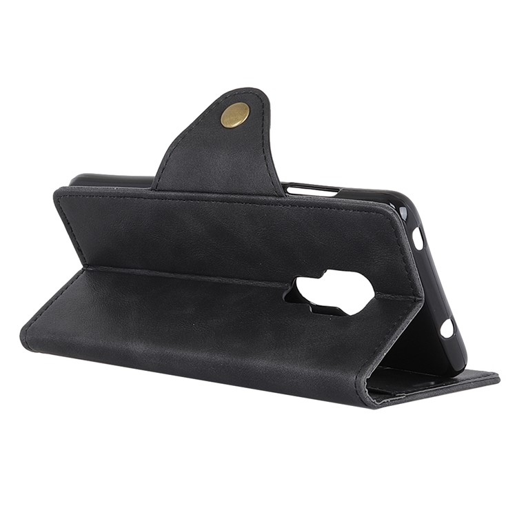 PU Leather Wallet Stand Mobile Case for Huawei Mate 20 - Black-8