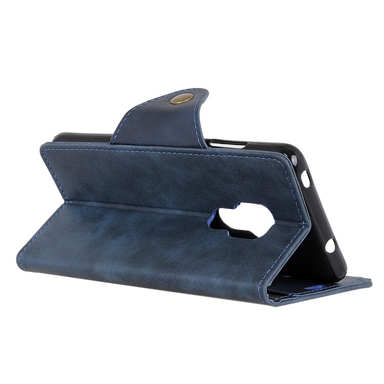 PU Leather Wallet Stand Protection Phone Cover Case for Huawei Mate 20 - Blue-8