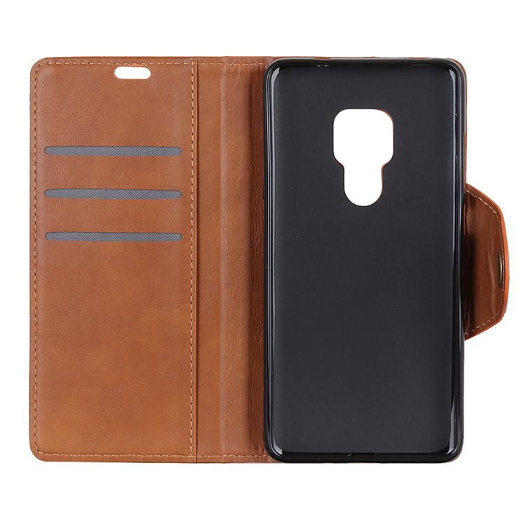 Portefeuille En Cuir PU Avec Boîtier Mobile Avec Porte-cartes Pour Huawei Mate 20 - Marron-7
