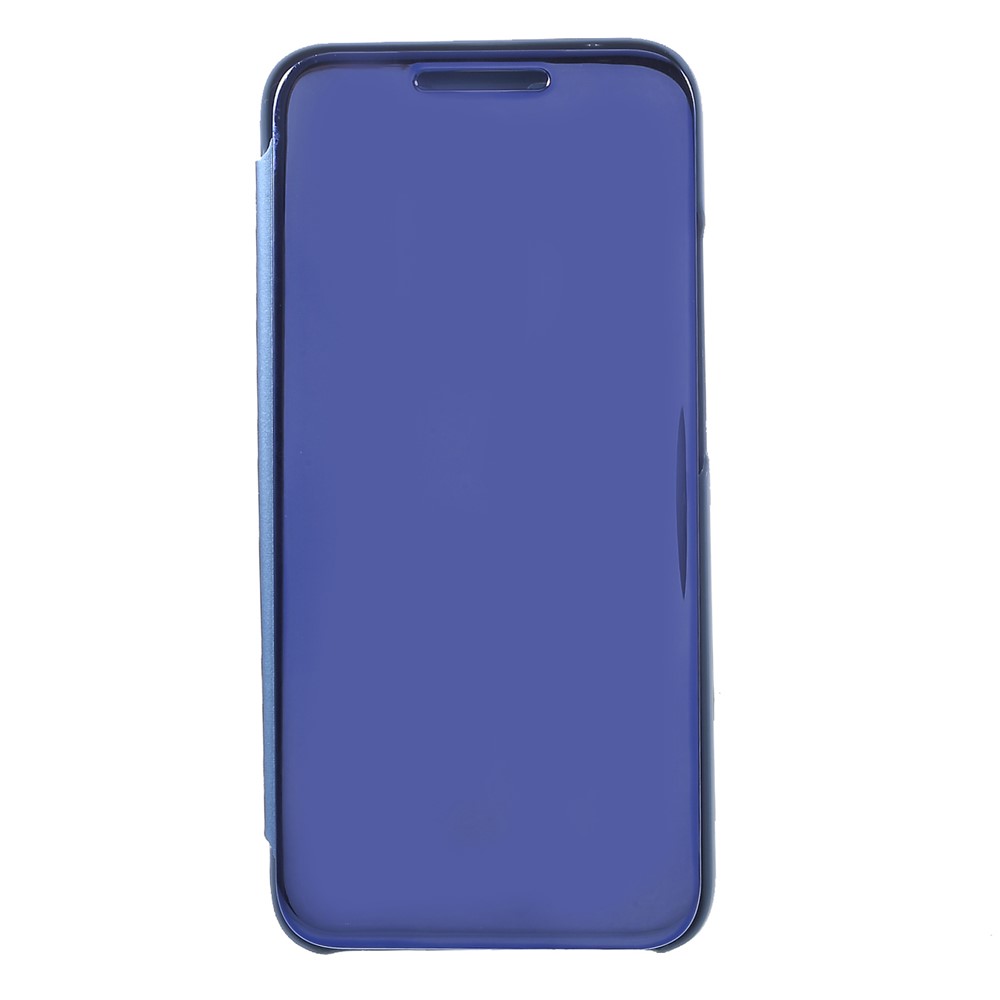 Plated Mirror Surface Leather Phone Case with View Window for Huawei Mate 20 Lite / Maimang 7 - Blue-1