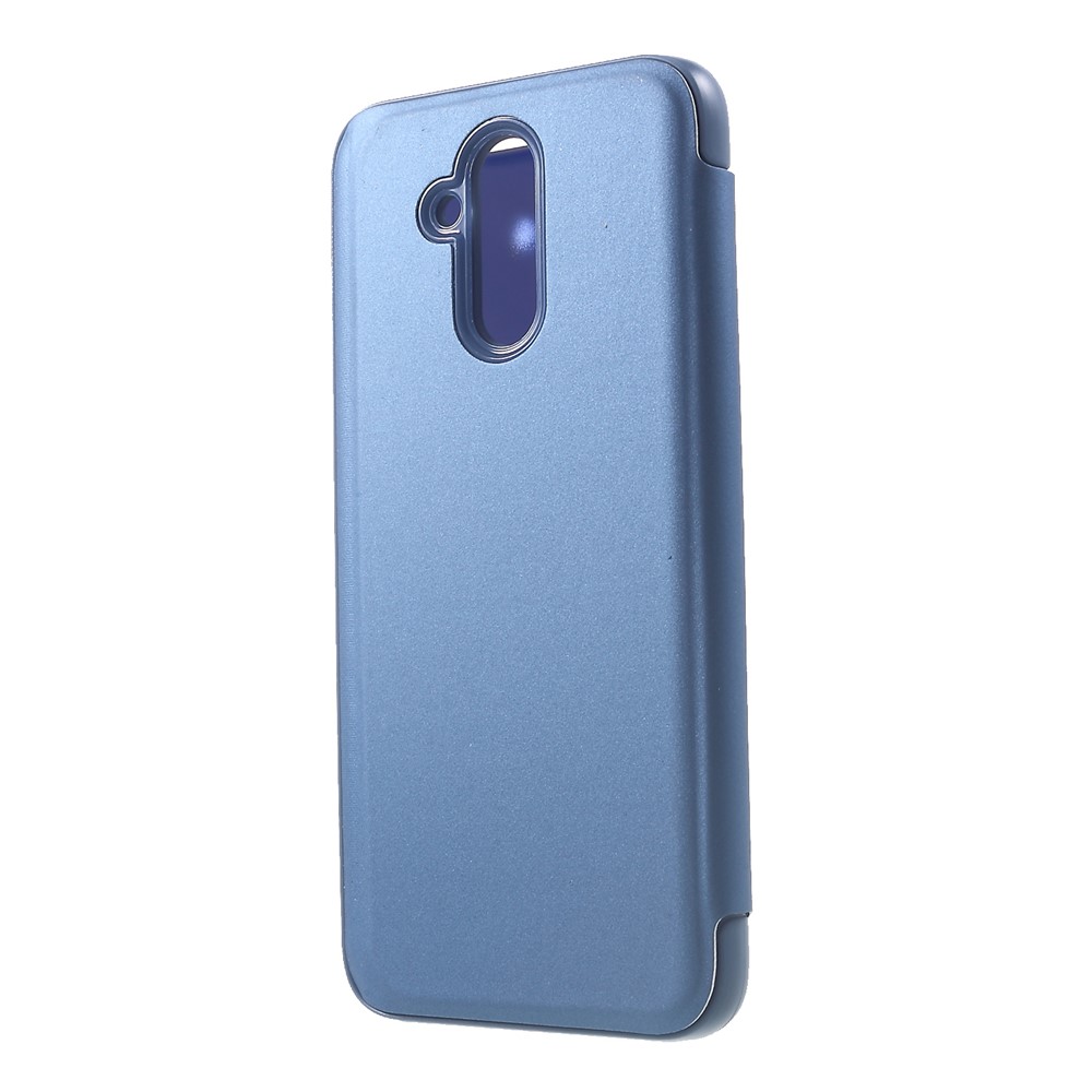 Plated Mirror Surface Leather Phone Case with View Window for Huawei Mate 20 Lite / Maimang 7 - Blue-2
