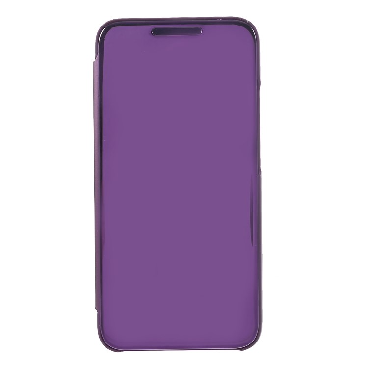 Plated Mirror Surface Leather Cover View Window Phone Shell for Huawei Mate 20 Lite / Maimang 7 - Light Purple-1