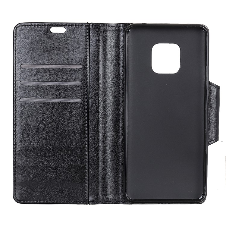 For Huawei Mate 20 Pro Textured PU Leather Wallet Mobile Cover with Stand - Black-7