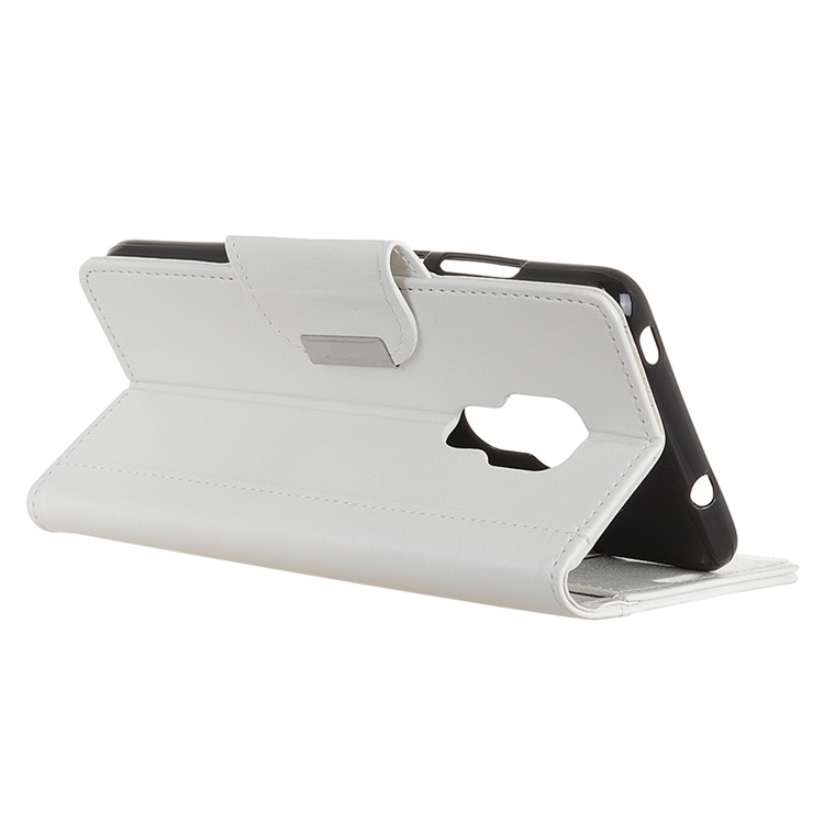 For Huawei Mate 20 Textured PU Leather Wallet Phone Cover with Stand - White-2