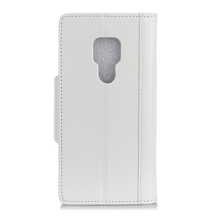 For Huawei Mate 20 Textured PU Leather Wallet Phone Cover with Stand - White-3