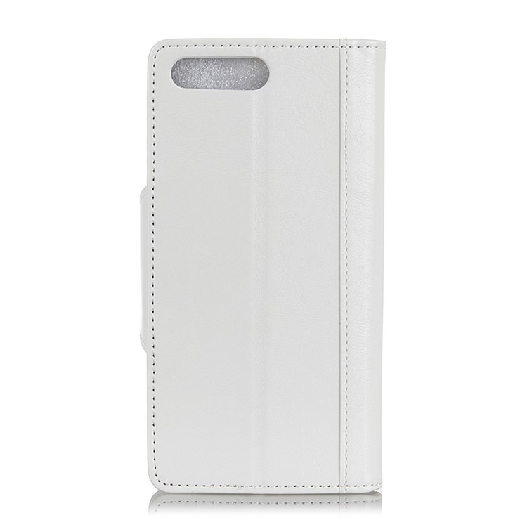 For Huawei Y6 (2018) / Honor 7A (without Fingerprint Sensor) Textured PU Leather Wallet Mobile Protection Case Shell with Stand - White-4