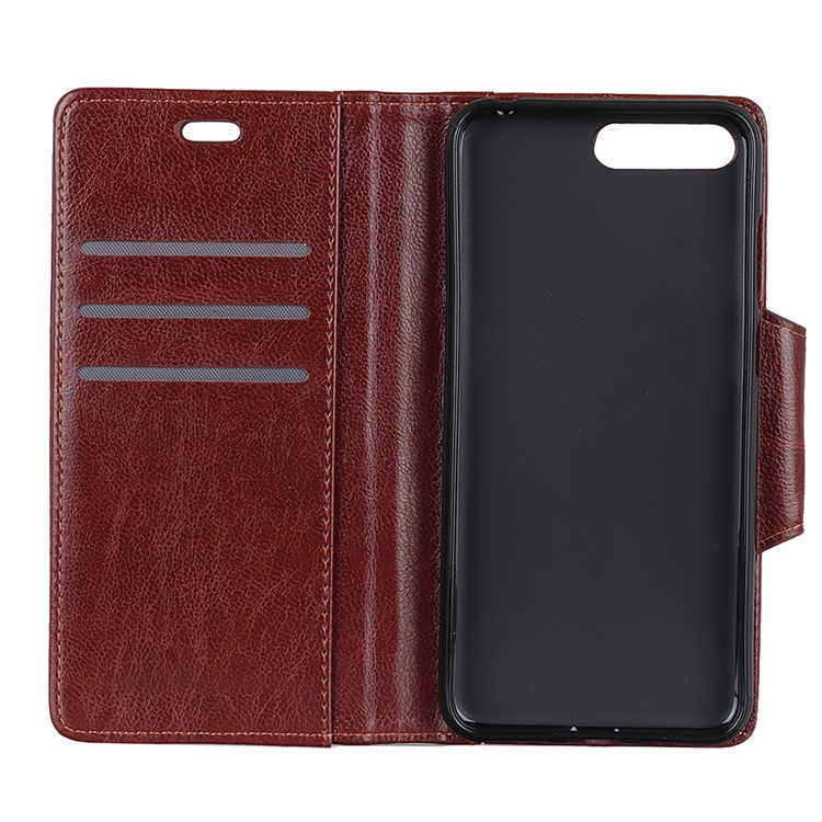 For Huawei Y6 (2018) / Honor 7A (without Fingerprint Sensor) Textured PU Leather Wallet Phone Magnetic Case with Stand - Red-6