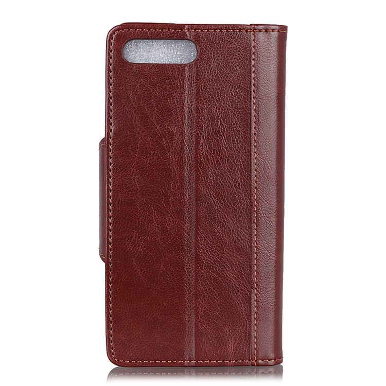 For Huawei Y6 (2018) / Honor 7A (without Fingerprint Sensor) Textured PU Leather Wallet Phone Magnetic Case with Stand - Red-8