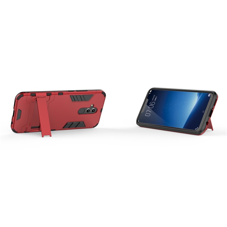 Cool Guard PC TPU Hybrid Mobile Phone Cover with Kickstand for Huawei Mate 20 Lite - Red-5