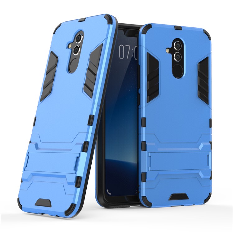 Cool Guard PC TPU Hybrid Mobile Phone Cover Case with Kickstand for Huawei Mate 20 Lite - Baby Blue-1