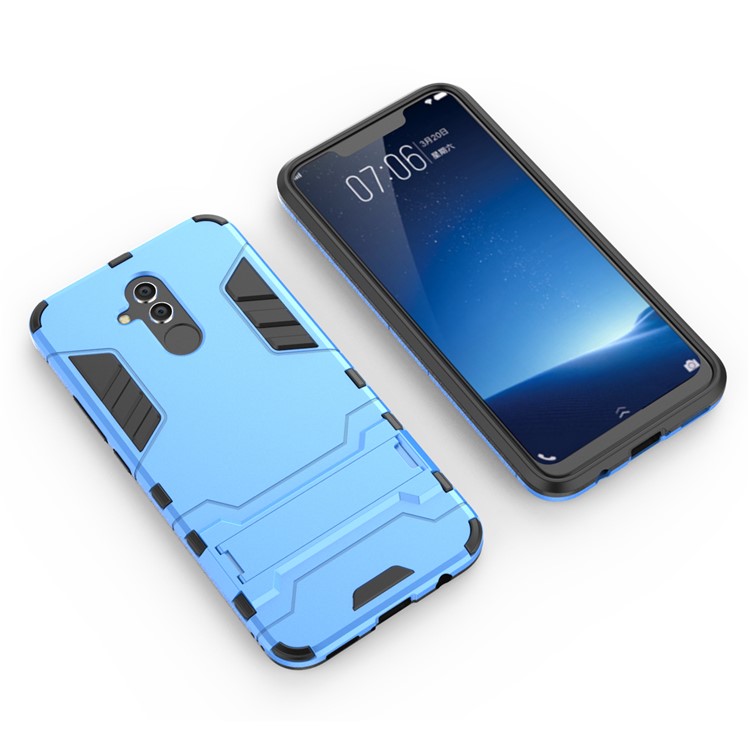 Cool Guard PC TPU Hybrid Mobile Phone Cover Case with Kickstand for Huawei Mate 20 Lite - Baby Blue-3