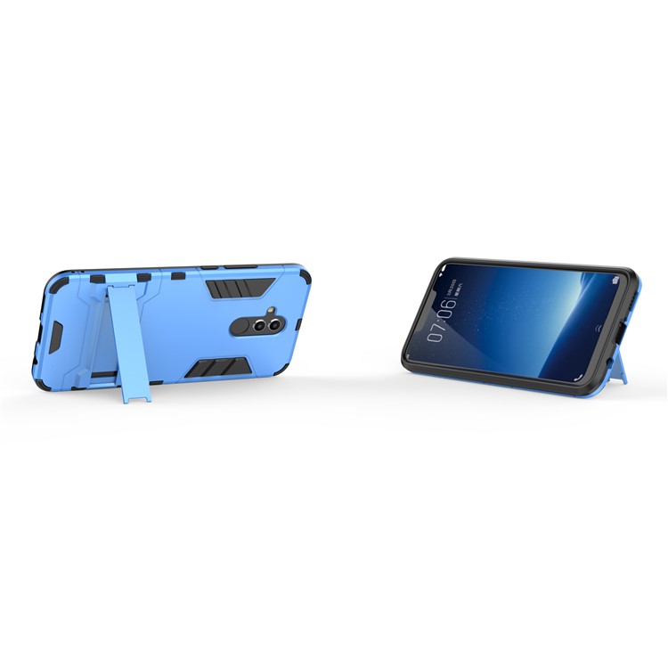 Cool Guard PC TPU Hybrid Mobile Phone Cover Case with Kickstand for Huawei Mate 20 Lite - Baby Blue-5