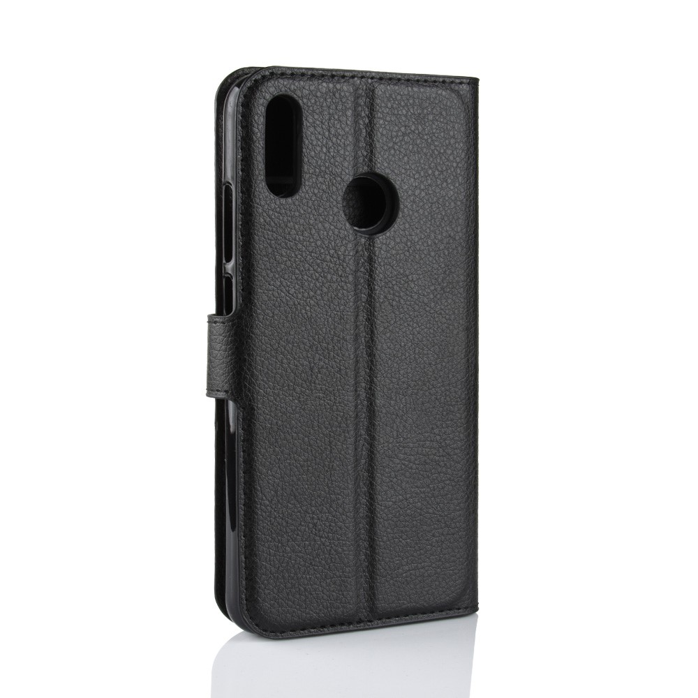 Funda De Cuero Para Móvil Con Soporte De Billetera De Textura Litchi Para Huawei Honor 8X / Vista De Honor 10 Lite - Negro-6
