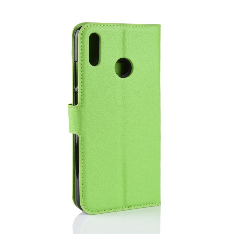 Litchi Texture Wallet Stand Leather Accessory Cover for Huawei Honor 8X / Honor View 10 Lite - Green-6