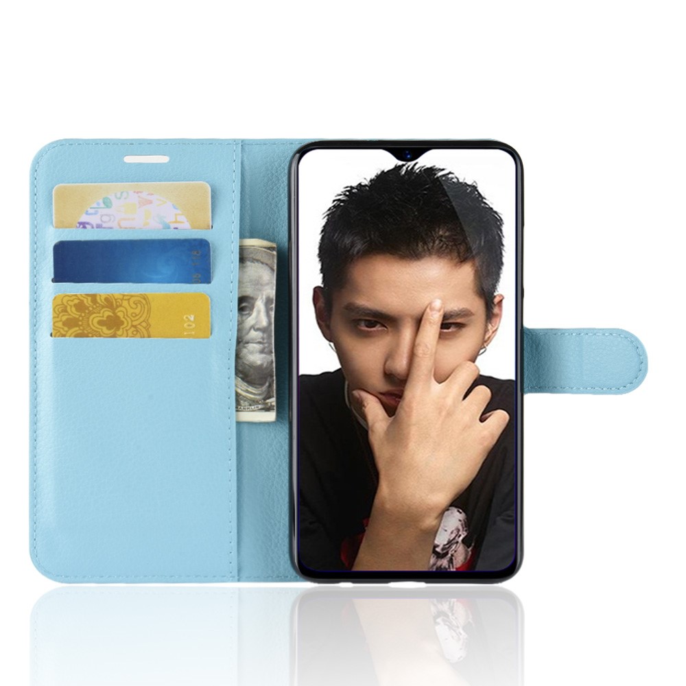 For Huawei Honor 8X / Honor View 10 Lite Litchi Texture Wallet Stand Leather Phone Cover - Blue-4