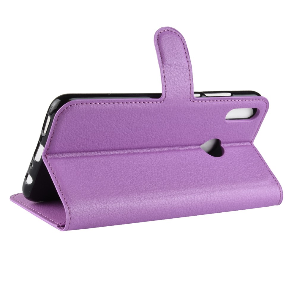 Para Huawei Honor 8x / Honor View 10 Caso Lite / Litchi Texture Wallet Stand Couro Capa Móvel - Roxo-5