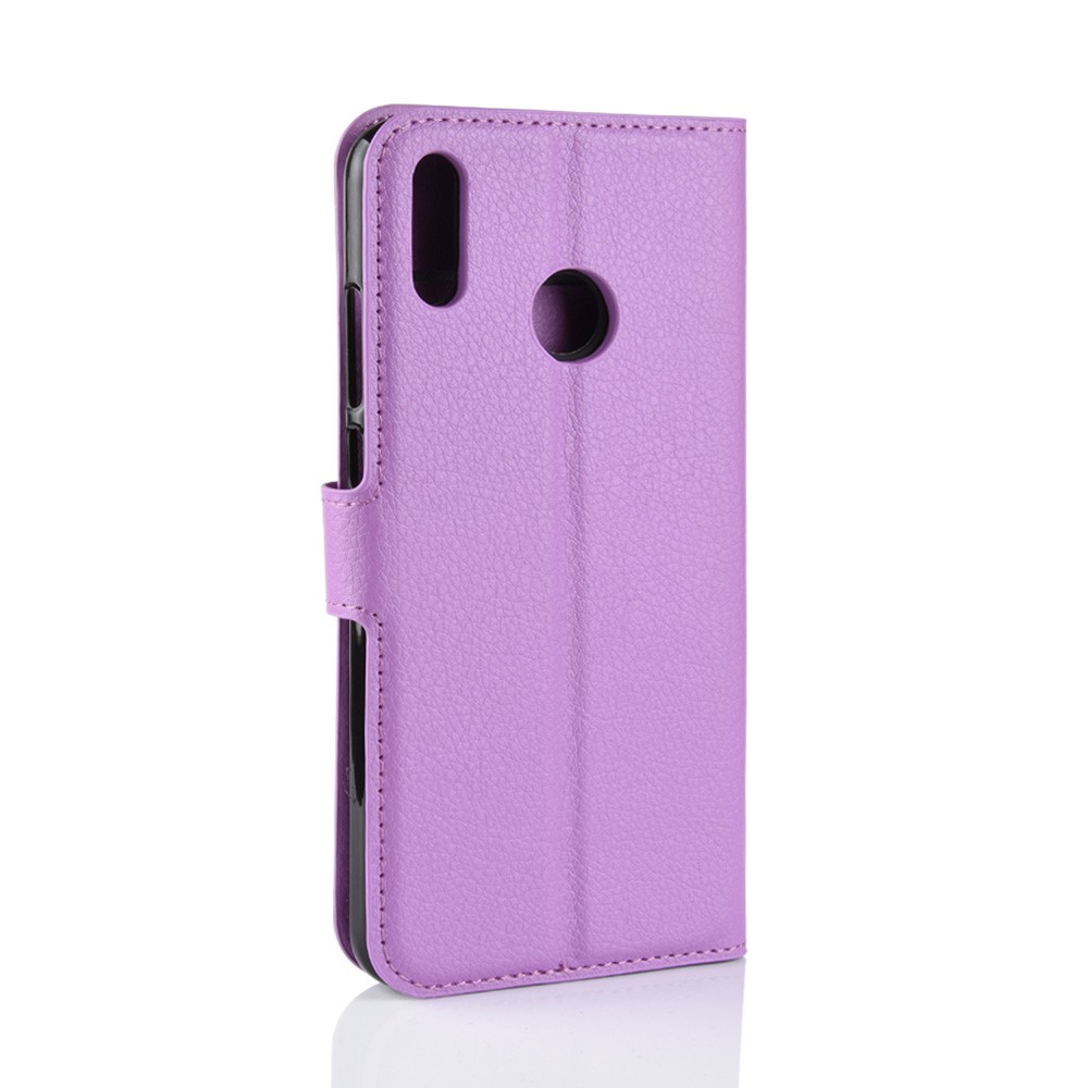 Para Huawei Honor 8x / Honor View 10 Caso Lite / Litchi Texture Wallet Stand Couro Capa Móvel - Roxo