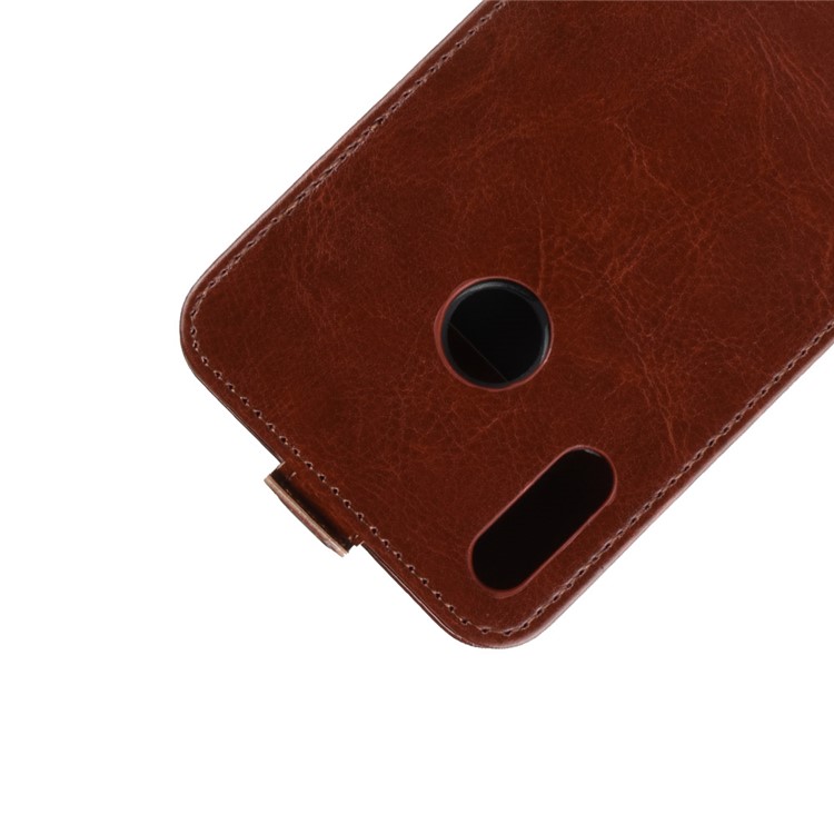 Crazy Horse Texture Vertical Flip Leather Mobile Shell with Card Slot for Huawei Honor 8X - Brown-3