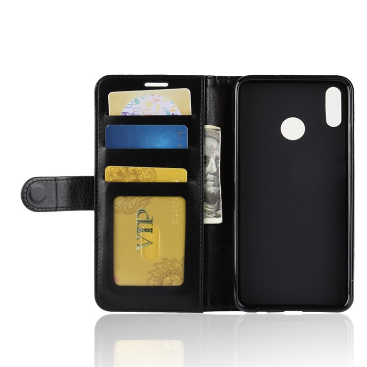 Crazy Horse Texture Wallet Stand Leather Case for Huawei Honor 8X - Black-5