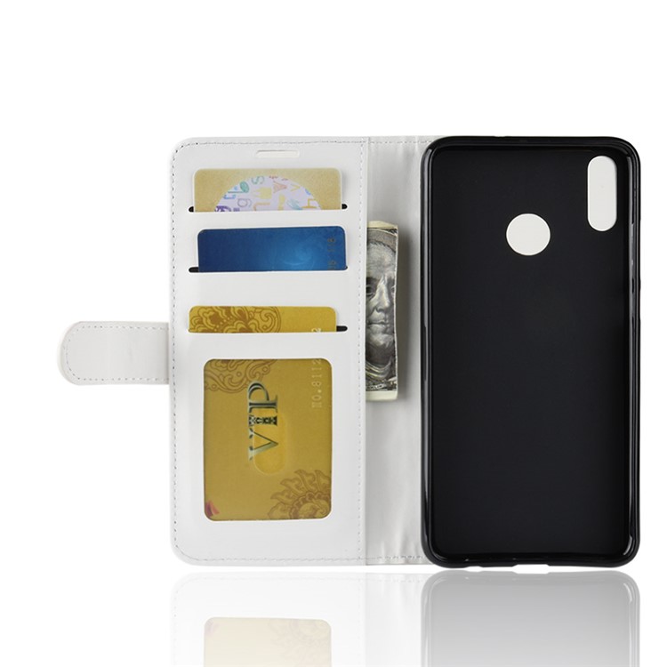 Cavalo Louco Textura Carteira Suporte De Couro Caixa Magnética Com Titulares De Cartão Para Huawei Honor 8X - Whte-5