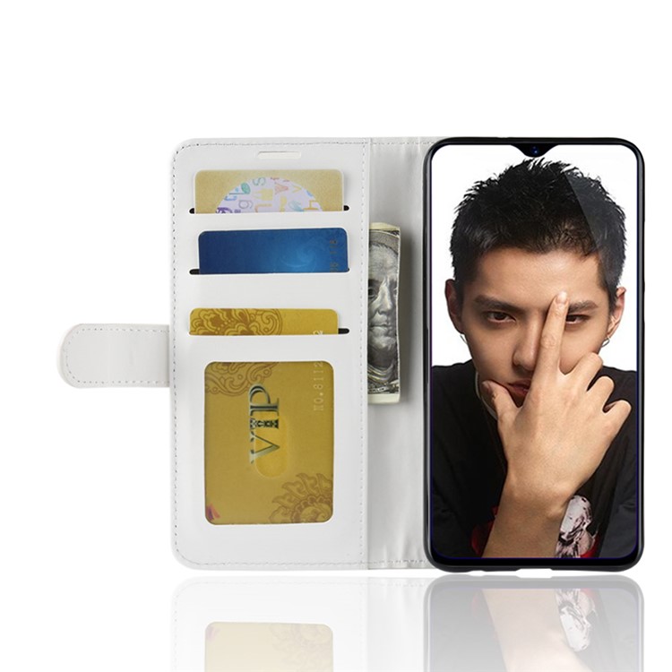 Cavalo Louco Textura Carteira Suporte De Couro Caixa Magnética Com Titulares De Cartão Para Huawei Honor 8X - Whte-6