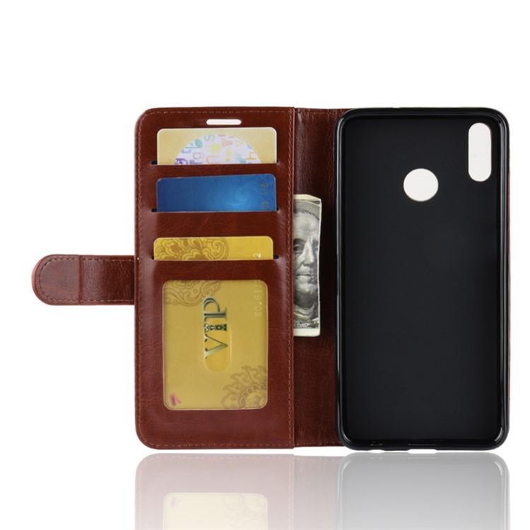 Crazy Horse Texture Wallet Stand Leather Magnetic Mobile Cover for Huawei Honor 8X - Brown-5