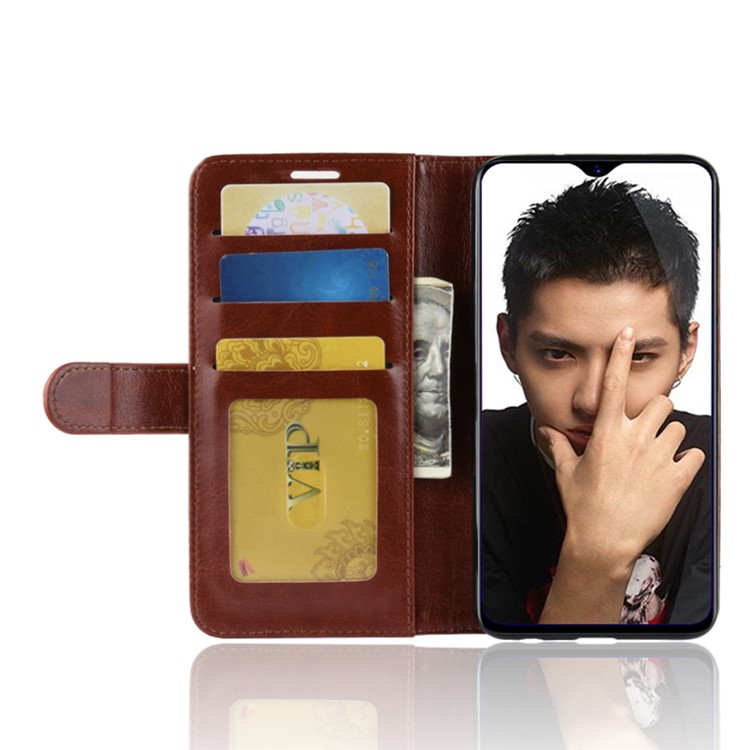 Crazy Horse Texture Wallet Stand Leather Magnetic Mobile Cover for Huawei Honor 8X - Brown-6