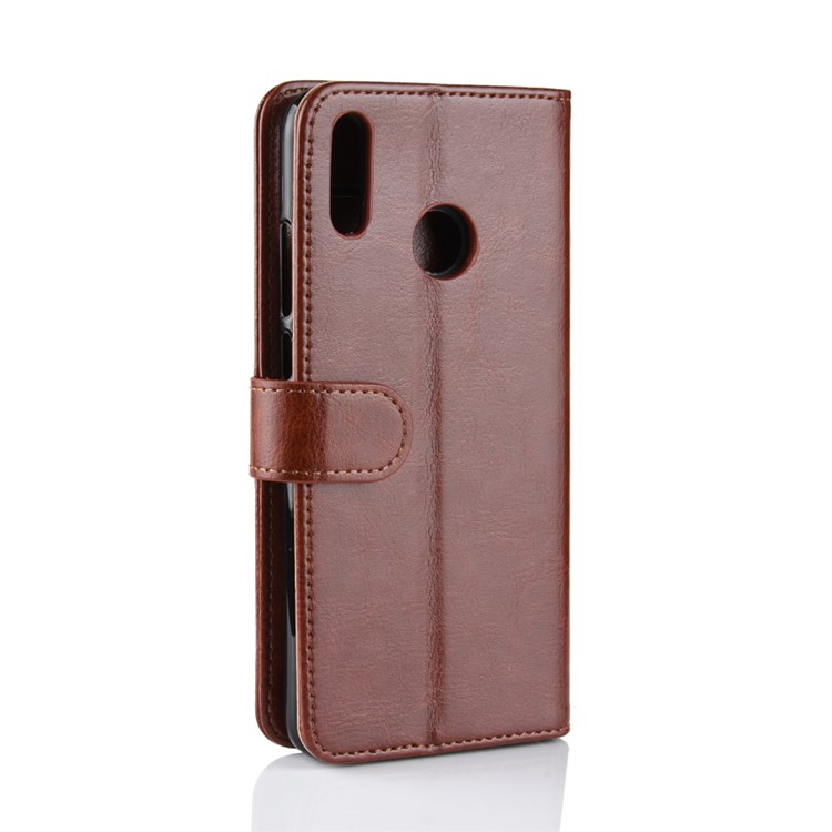Crazy Horse Texture Wallet Stand Leather Magnetic Mobile Cover for Huawei Honor 8X - Brown-8
