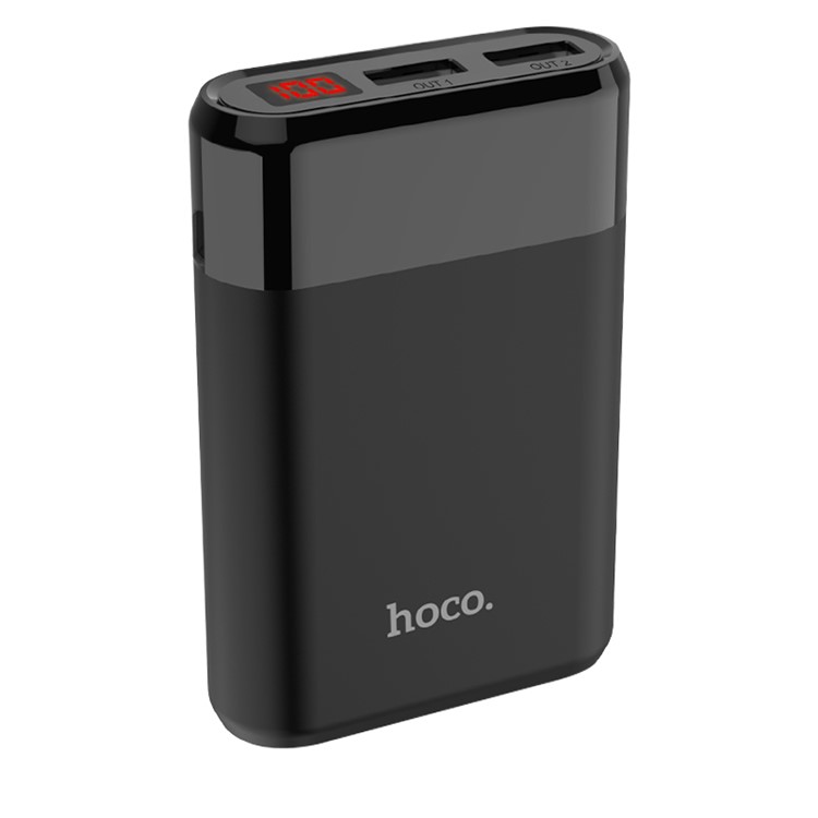 HOCO B35B 8000mAh Entourage Mobile Power Bank Dual USB with LED Display - Black-2