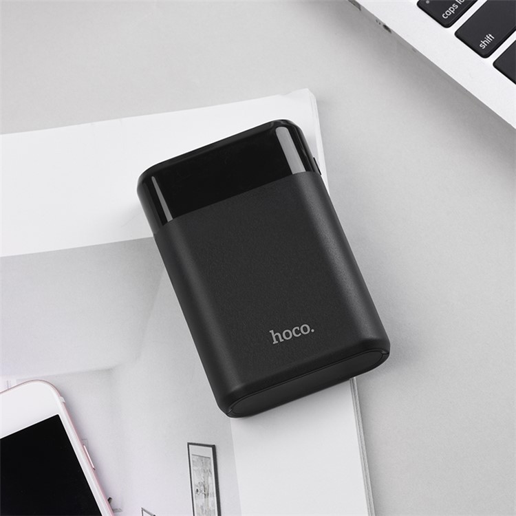 HOCO B35B 8000mAh Entourage Mobile Power Bank Dual USB with LED Display - Black-3