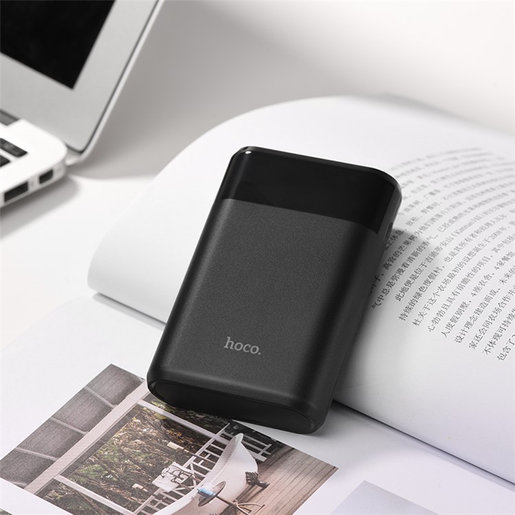 HOCO B35B 8000mAh Entourage Mobile Power Bank Dual USB with LED Display - Black-4