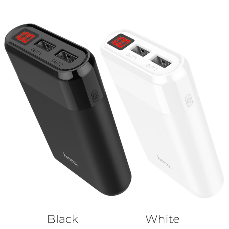HOCO B35B 8000mAh Entourage Mobile Power Bank Dual USB with LED Display - Black-5