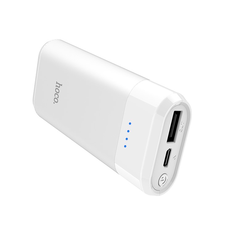 HOCO B35A Portable 5200mAh External Battery Charger Power Bank with LED Indicator - White-3