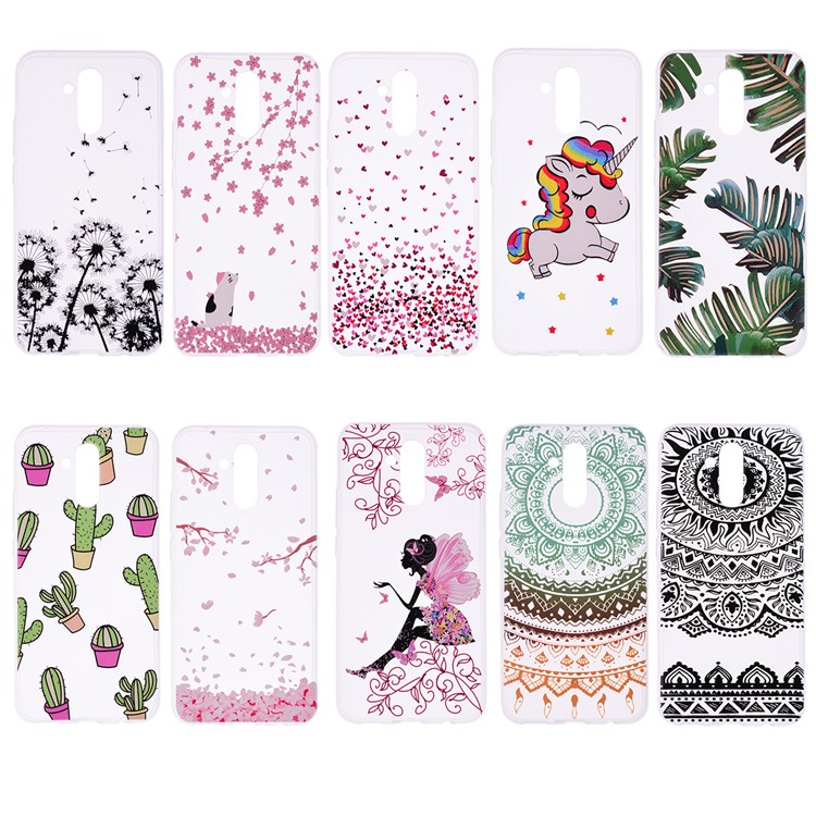 Pattern Printing TPU Case for Huawei Mate 20 Lite - Beautiful Flowers-6