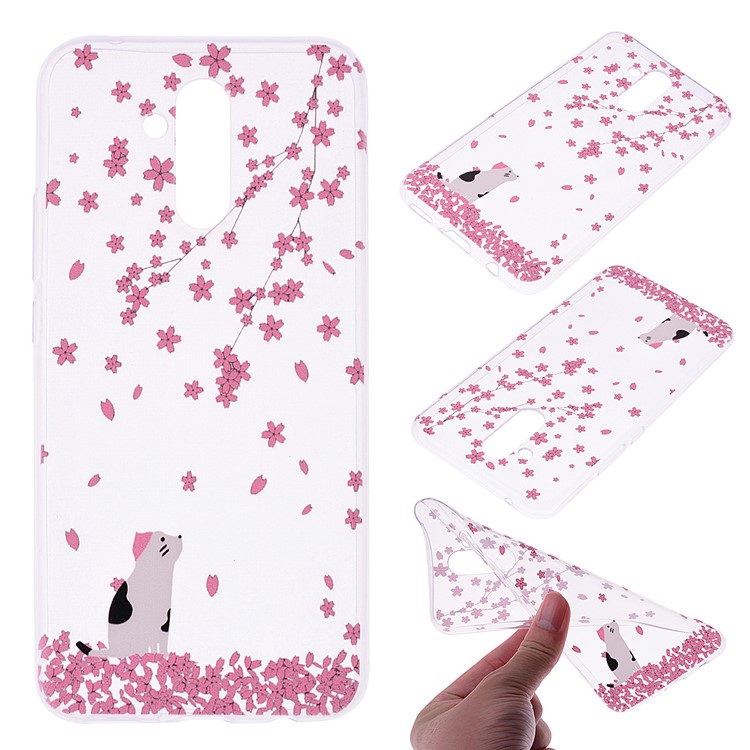 Pattern Printing TPU Back Case for Huawei Mate 20 Lite - Vivid Flower-1