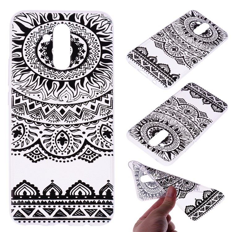 Pattern Printing TPU Shell Case for Huawei Mate 20 Lite - Flowers Pattern-1