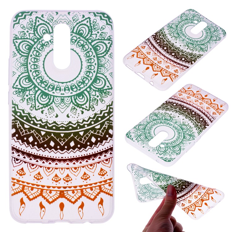 Pattern Printing TPU Cover Case for Huawei Mate 20 Lite - Colorful Flower-1