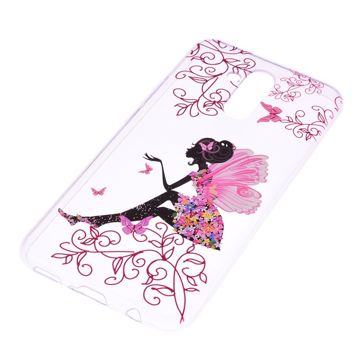 Pattern Printing TPU Phone Shell Case for Huawei Mate 20 Lite - Flowered Beauty-3
