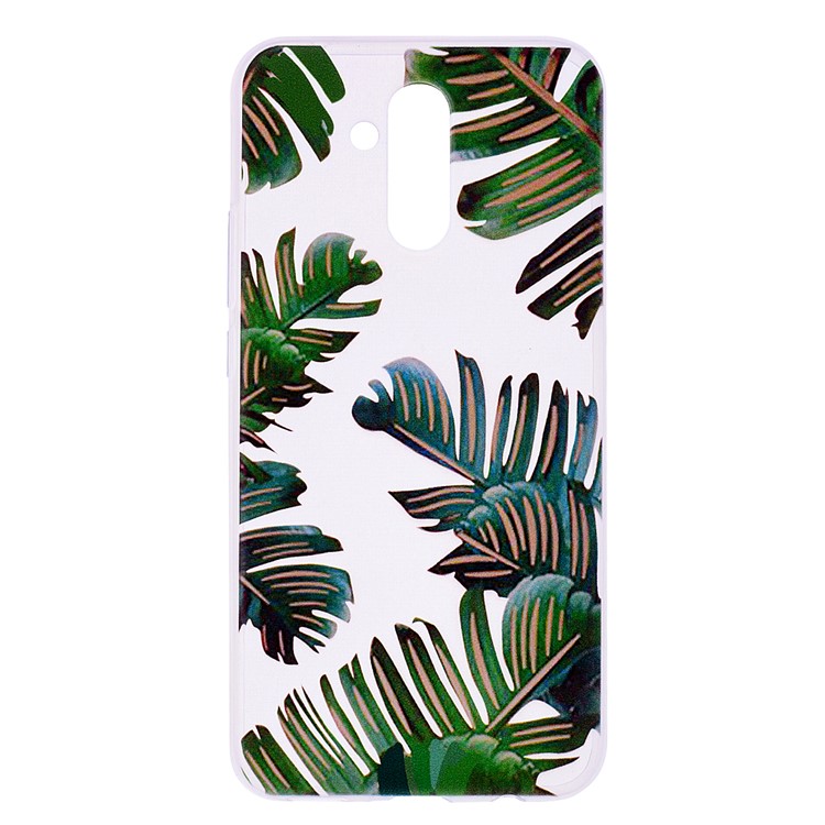 Pattern Printing TPU Flexible Case for Huawei Mate 20 Lite - Leaves-2