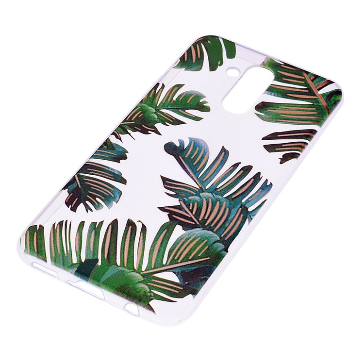 Pattern Printing TPU Flexible Case for Huawei Mate 20 Lite - Leaves-4
