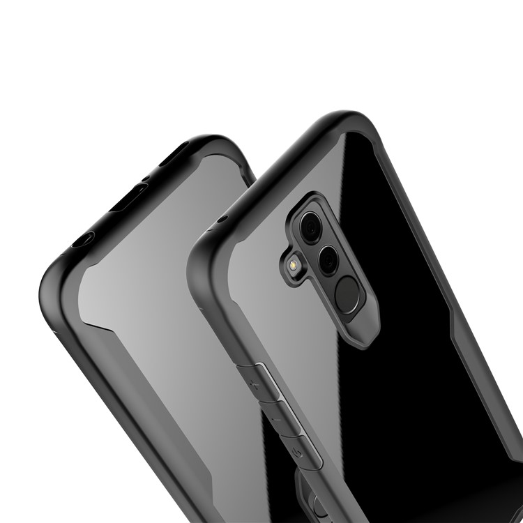 For Huawei Mate 20 Lite Shock Absorption PC + TPU Hybrid Back Mobile Shell - Black-5
