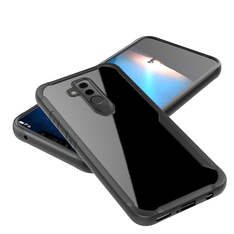 For Huawei Mate 20 Lite Shock Absorption PC + TPU Hybrid Back Mobile Shell - Black-7
